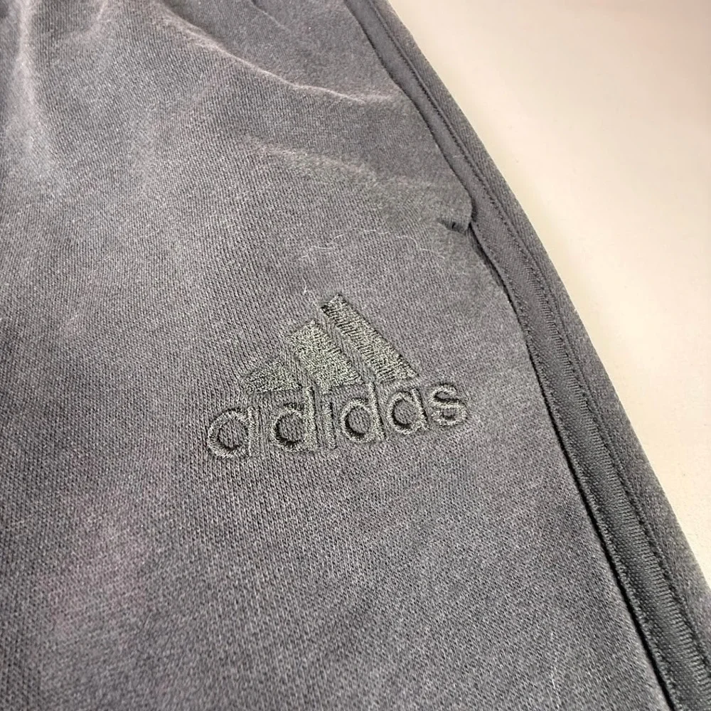 Adidas Mens Fleece Tapered Cuff 3-Stripes Jogger Pants Black Size M Sweatpants